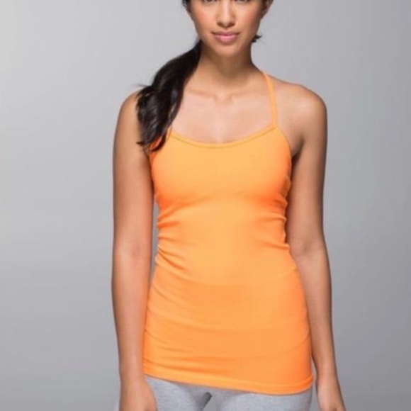 Lululemon Power Y Orange Tank Size 10